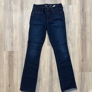 Old Navy Women's Mid Rise Kicker Boot Jeans - Deep Indigo